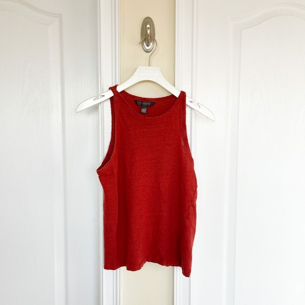 Banana Republic 100% Linen Size Small Sleeveless Top‎ in Corral